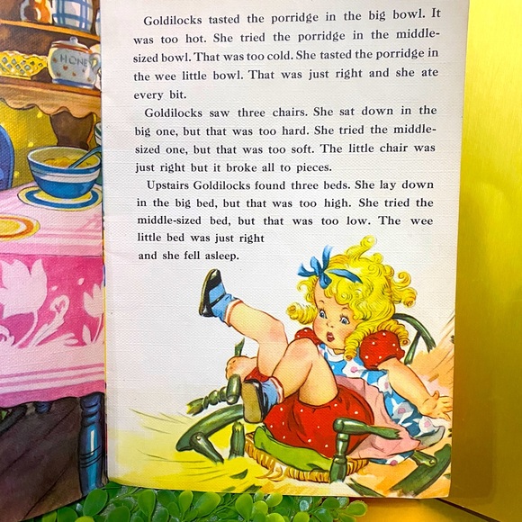 THE THREE BEARS VTG 1949 CLASSIC STORYBOOK WHITMAN GREAT COLORED ILLUSTRATIONS - Picture 12 of 16